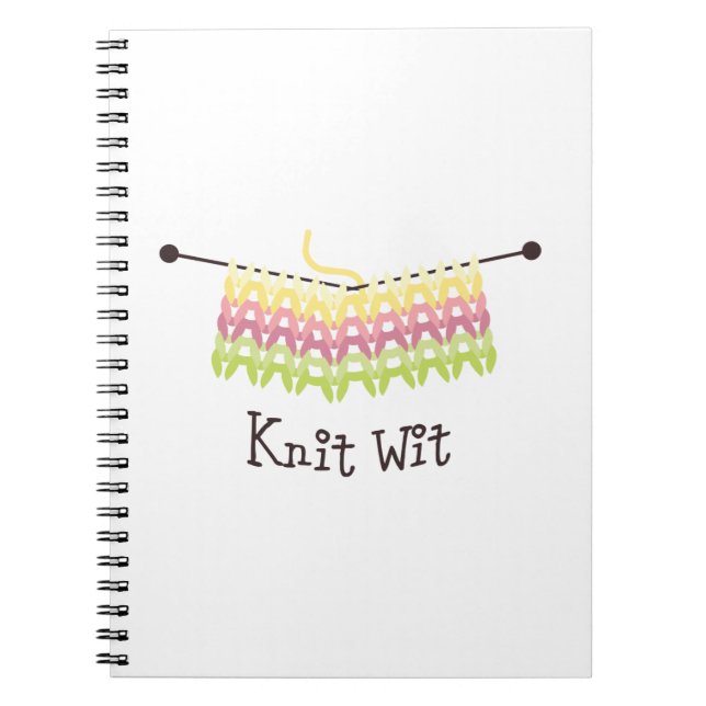 Knit wit spiral notebook (Front)