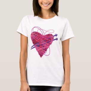 kniting pink heart T-Shirt