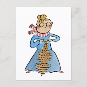 Knitted Cello Postcard
