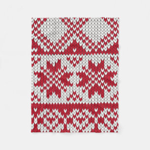 Knitted Christmas Fleece Blanket