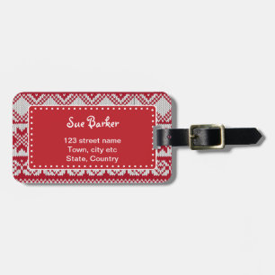 Knitted Christmas Luggage Tag