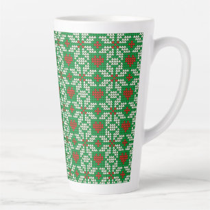 Knitted Christmas pattern Latte Mug