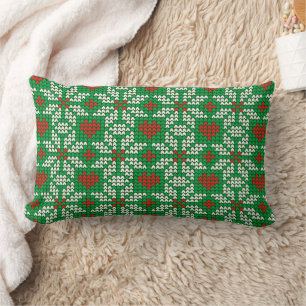 Knitted Christmas pattern Lumbar Cushion