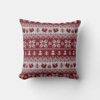 Knitted, Christmas, squirrels, vintage pattern.