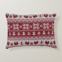 Knitted, Christmas, squirrels, vintage pattern.