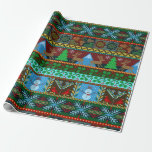 Knitted Christmas Sweater Snowmen Reindeer Holiday Wrapping Paper<br><div class="desc">This unique festive wrapping paper is perfect for the Christmas season. It includes an original faux knitted pattern made up of reindeer, snowmen, snowflakes, mistletoe, acorns, birds, mountains and much more. The design is made in pretty shades of red, green, blue, and golden yellow. You won't find a more gorgeous...</div>