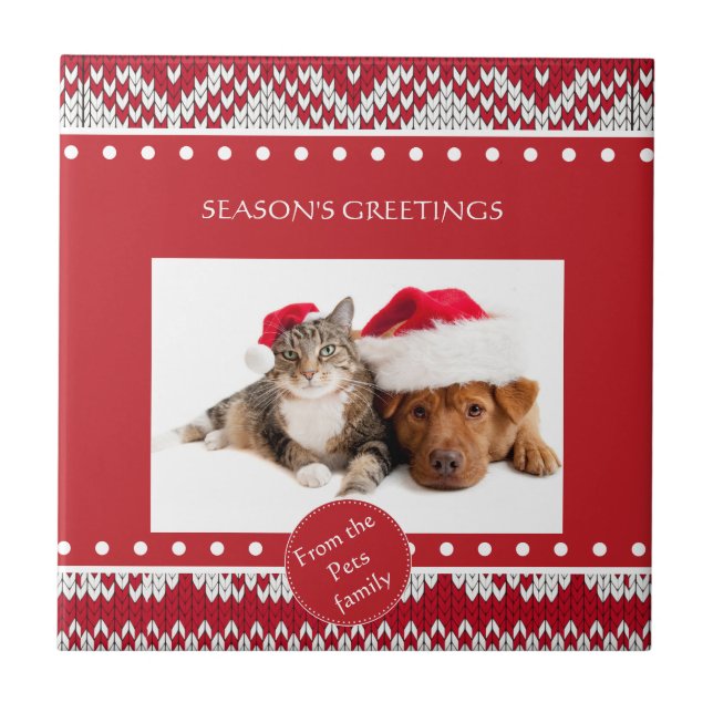 Knitted Christmas Tile (Front)