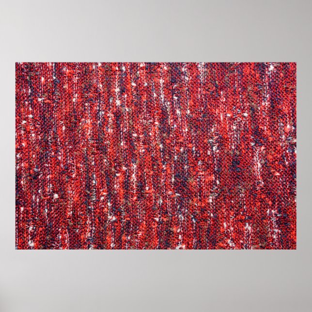 Knitted coloured texture background. poster (Front)
