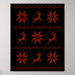 Knitted Effect Christmas - Festive Knit  Poster