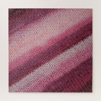 Knitted fabric texture, purple-pink abstract. jigsaw puzzle