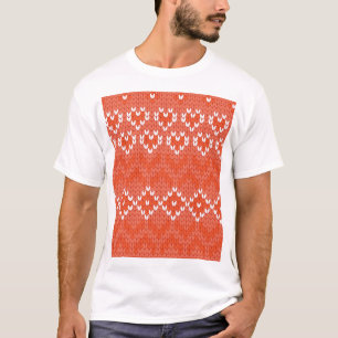 Knitted geometric, seamless pattern T-Shirt