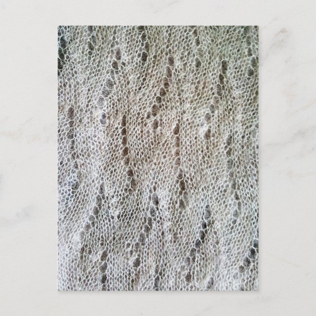 Knitted laced pattern postcard (Front)