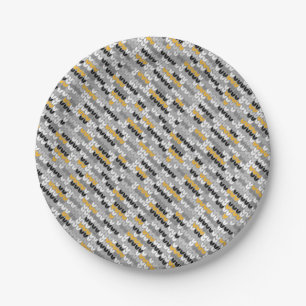 Knitted melange. paper plate