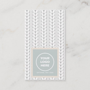 Knitted Pattern Modern Professional Logo Business Card