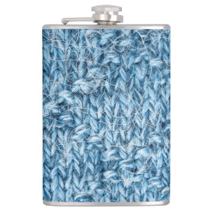 knitted pattern texture hip flask