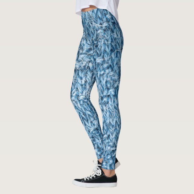 knitted pattern texture leggings (Left)