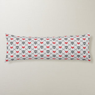 Knitted pattern with skulls body cushion