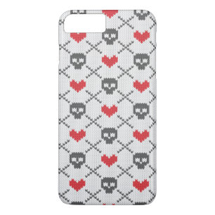 Knitted pattern with skulls iPhone 8 plus/7 plus case