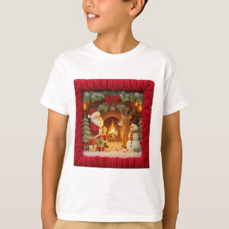 Knitted Reindeer Christmas T-Shirt 