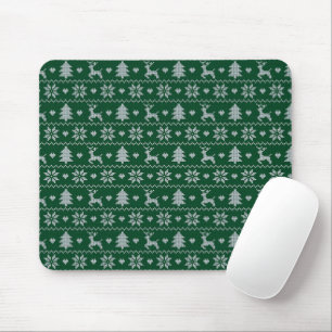 Knitted seamless Christmas pattern Mouse Pad