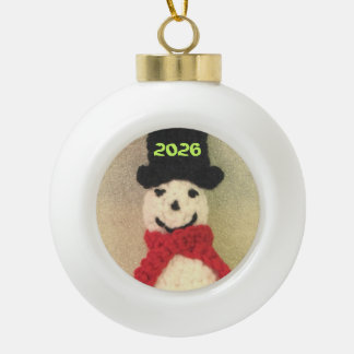 Knitted Snowman Christmas Ornament