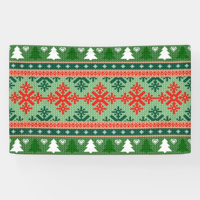 knitted ugly Christmas sweater Banner (Horizontal)