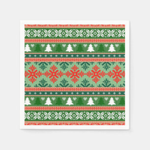 knitted ugly Christmas sweater Napkin