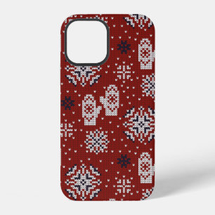 Knitted vintage seamless decorative pattern iPhone 12 case