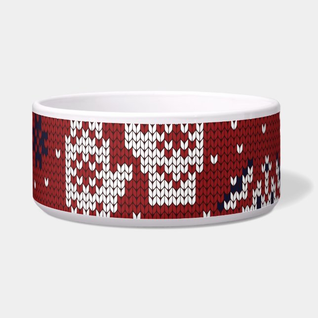 Knitted Winter Christmas Decorative Pattern (Front)