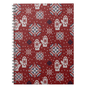 Knitted Winter Christmas Decorative Pattern Notebook