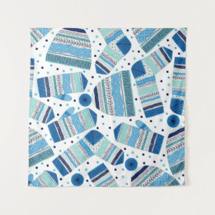 Knitted Winterwear: Cosy Seamless Pattern. Tapestry