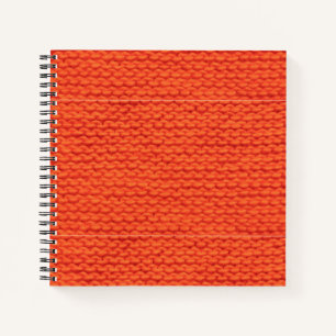 Knitted wool pattern notebook