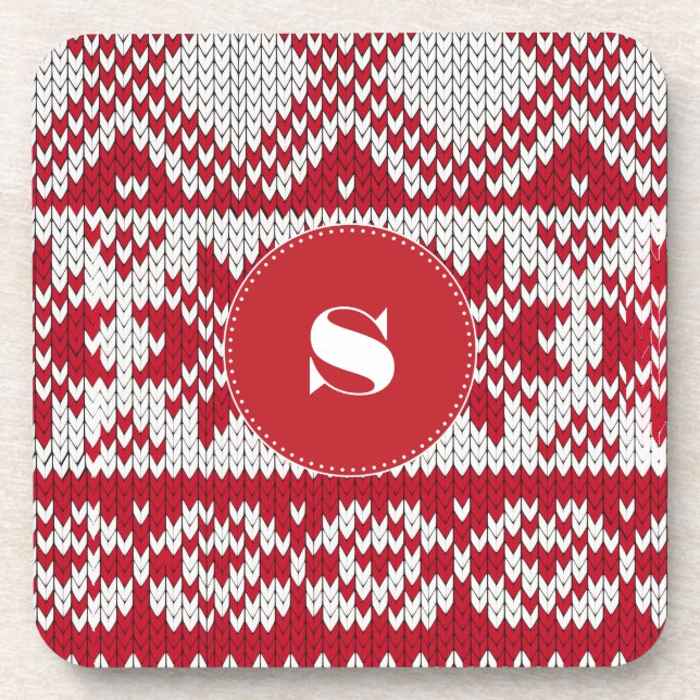Knitted Xmas Coaster (Front)