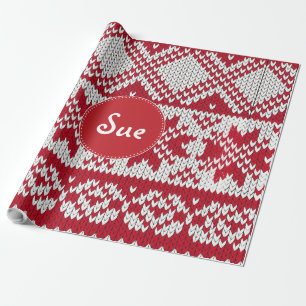 Knitted Xmas Wrapping Paper