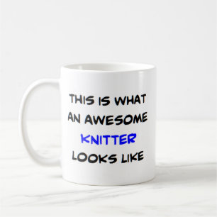 knitter, awesome coffee mug