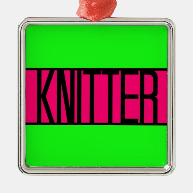 Knitter Christmas Ornament (Front)