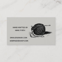 Knitters business card