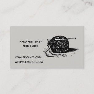 Knitters business card