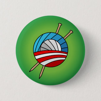 Knitters For Obama Button