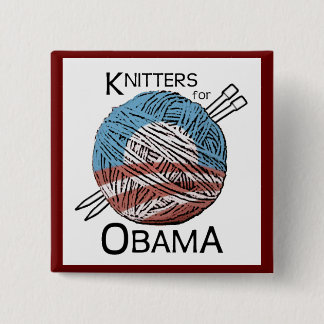 Knitters for Obama Button #3
