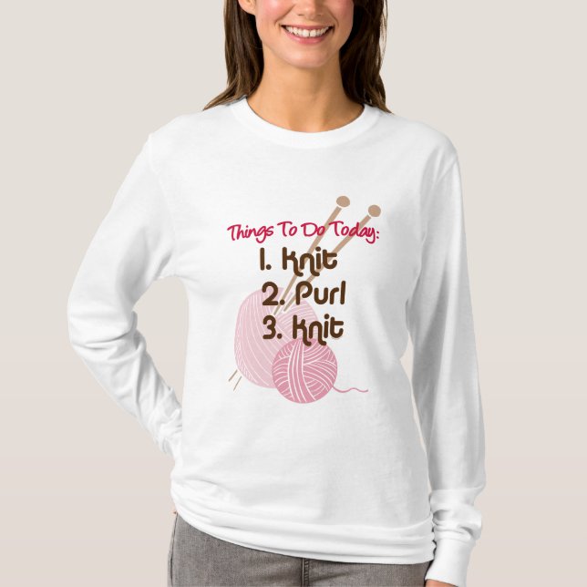 Knitters To Do List Shirt (Front)