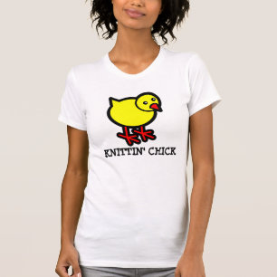 Knittin' Chick, Ladies Knitting T-shirt