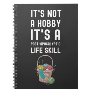 Knitting Accessories Gifts Minimalist Crocheting Notebook