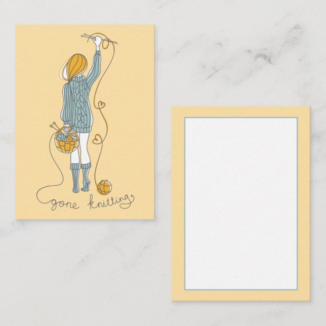 Knitting Addict Card (Front/Back)