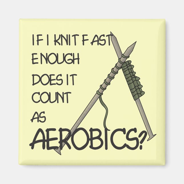 Knitting Aerobics Magnet (Front)