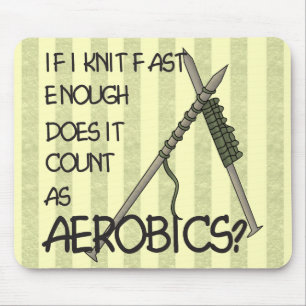Knitting Aerobics Mouse Pad