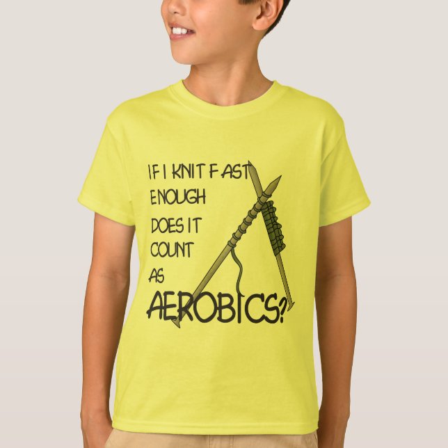 Knitting Aerobics T-Shirt (Front)