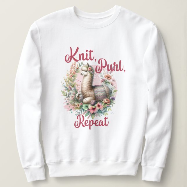 Knitting Alpaca Sweatshirt (Design Front)