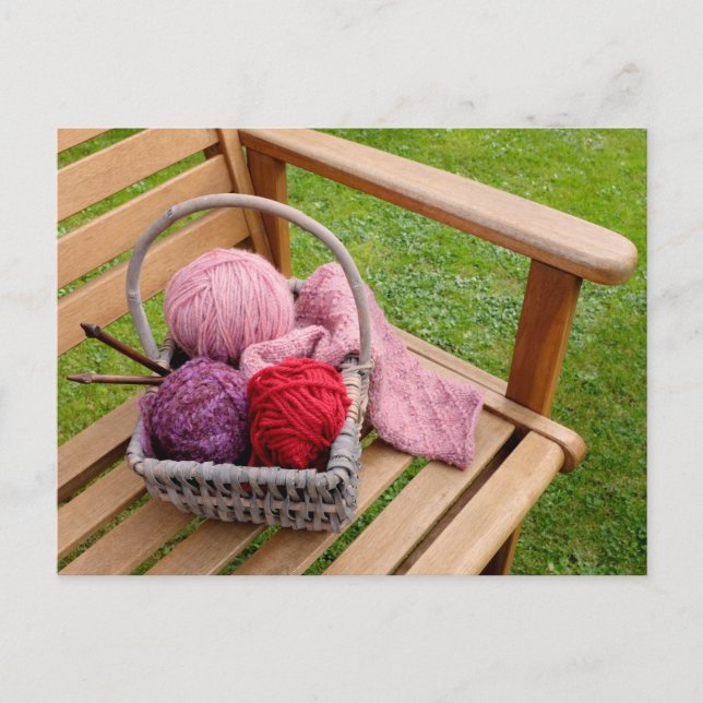 Knitting basket postcard (Front)