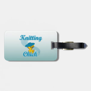 Knitting Chick #3 Luggage Tag